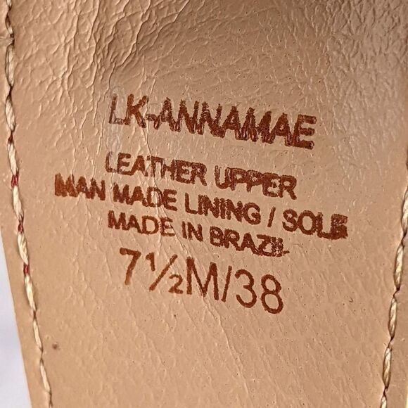 Lucky Brand Annamae Leather T-Strap Thong Sandals - Picture 7 of 9